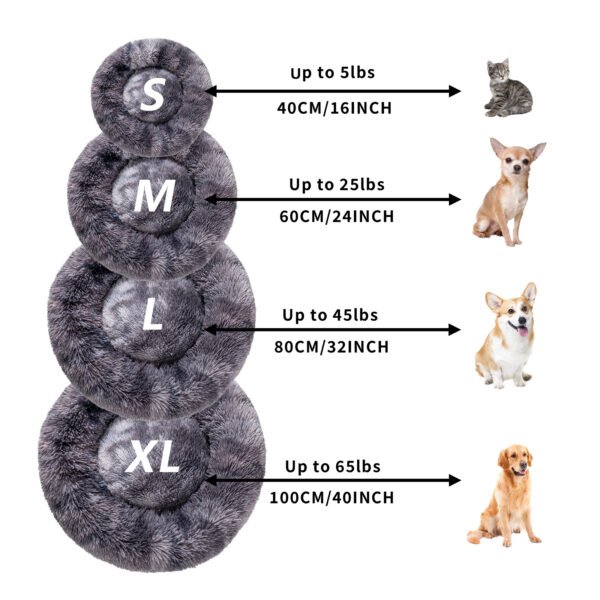 Fluffy Donut Dog Bed - Image 2